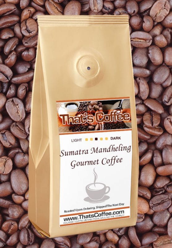 Best coffee beans in 2025: Sumatra Mandheling Gourmet Coffee Beans in a package.